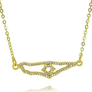 Elegant 18k Gold Plated Map of Israel Necklace with Star of David Center!